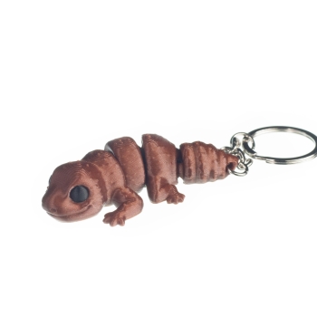 Gekon lamparci brązowy - brelok do kluczy
