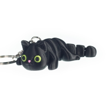 Kot czarny - brelok do kluczy