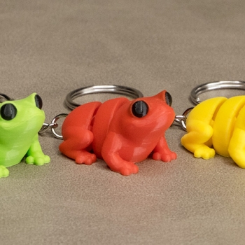 Żaba czerwona - brelok do kluczy